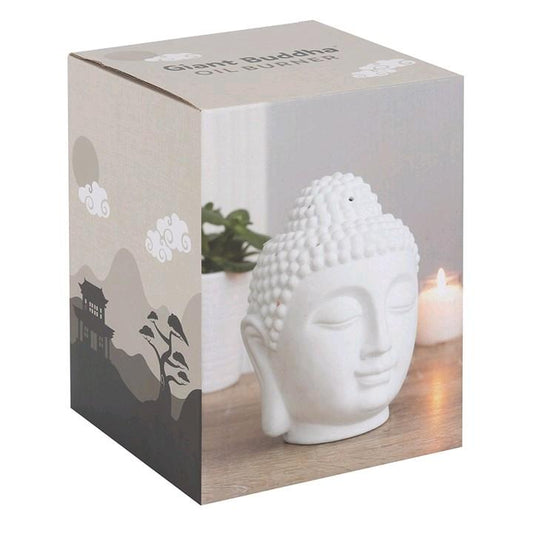 Ceramic Giant Buddha Head Oil Burner for Fragrance Oils and Wax Melts