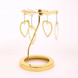 Rotating 20cl Gold Candle with Carousel