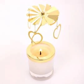 Rotating 20cl Gold Candle with Carousel