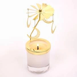 Rotating 20cl Gold Candle with Carousel